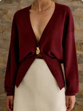 V-Neck Button Knitted Cardigan